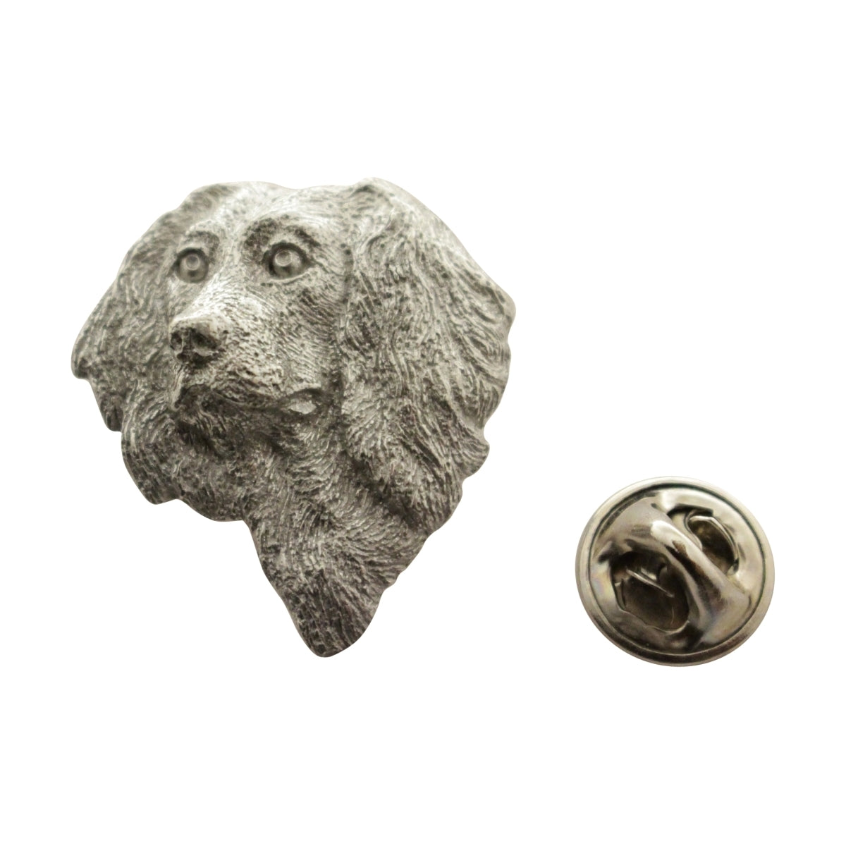 Boykin Head Pin ~ Antiqued Pewter ~ Lapel Pin ~ Sarah's Treats & Treasures